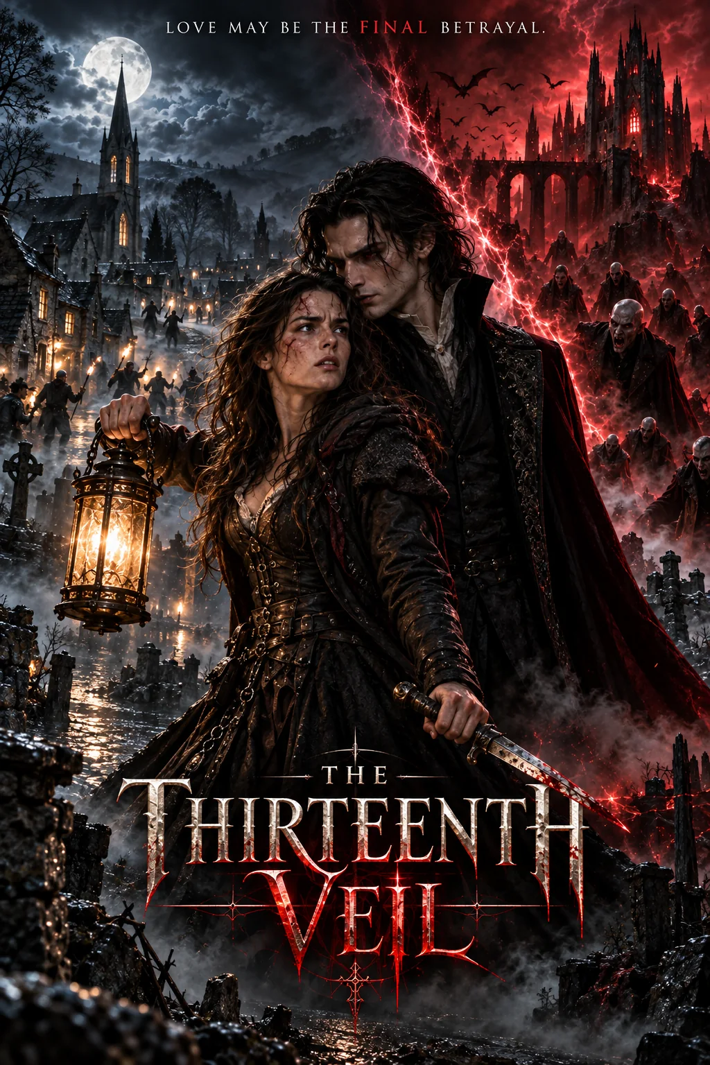 The Thirteenth Veil concept art: Mara, vampire love interest, and the fractured supernatural realm